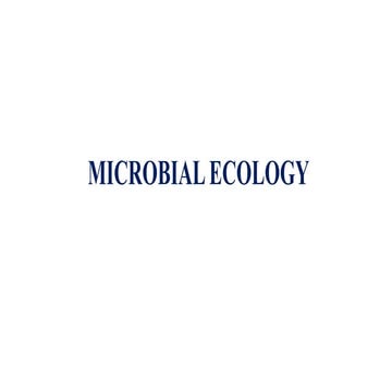 Soil as microbial habitat