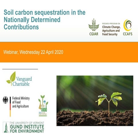 Introduction to the Soil carbon sequestration in the Nationally Determined Co...