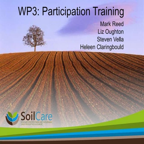 Stakeholder participation training for the EU SOILCARE project