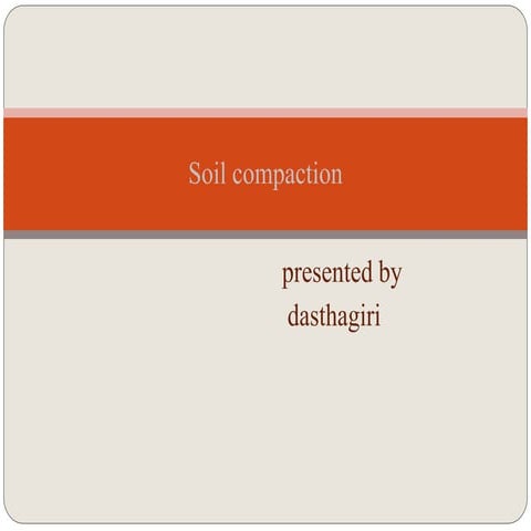 Soil compaction