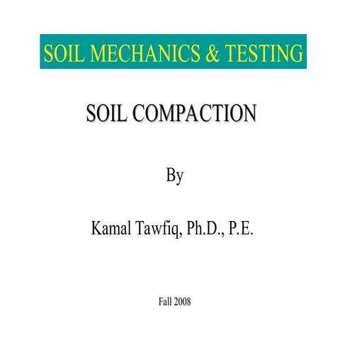 Chapter 3 soil compaction and field density | PDF