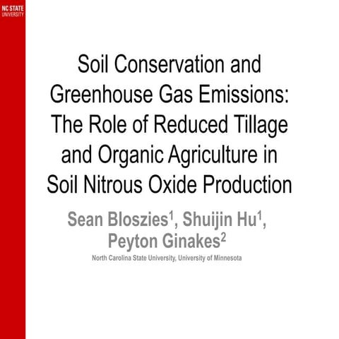 Soil conservation and greenhouse gas emissions - sean 