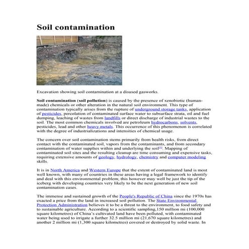 Soil Contamination