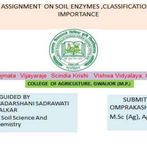 Soil enzymes enzymes classification and importance