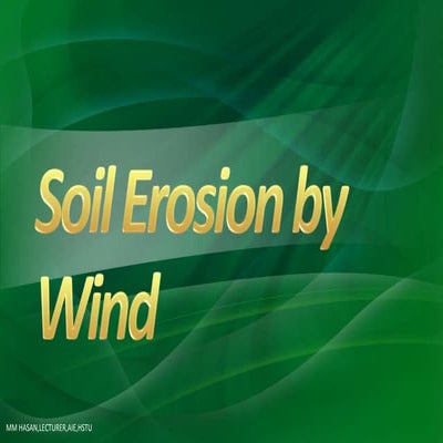 Soil erosion by wind