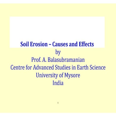 Soil erosion causes and effects | PPTX