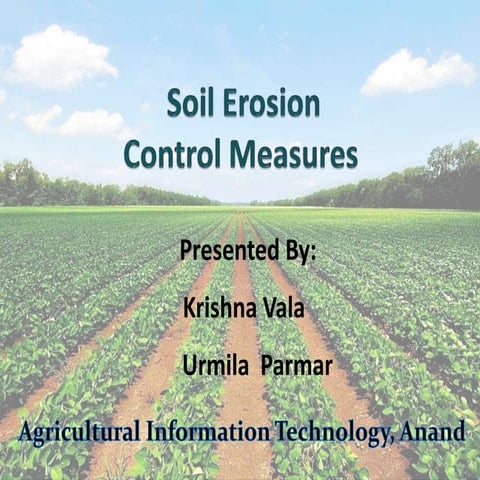 Soil erosion control measures