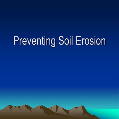 Soil erosion in africa