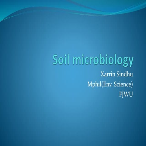 Soil microbiology