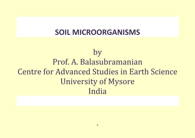 Soil microorganisms