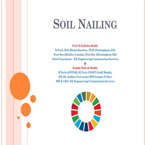 Soil nailing - EE Engineering Construction Services