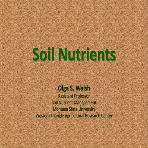 Soil nutrients