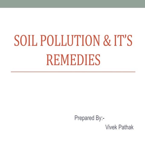 Soil pollution