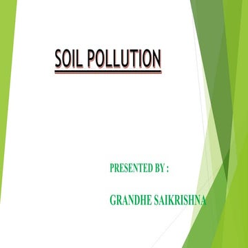 Soil pollution