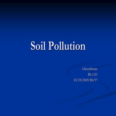 Soil pollution 