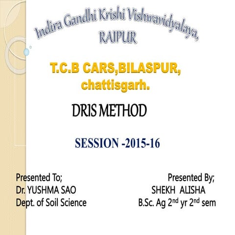 DRIS METHOD OF SOIL