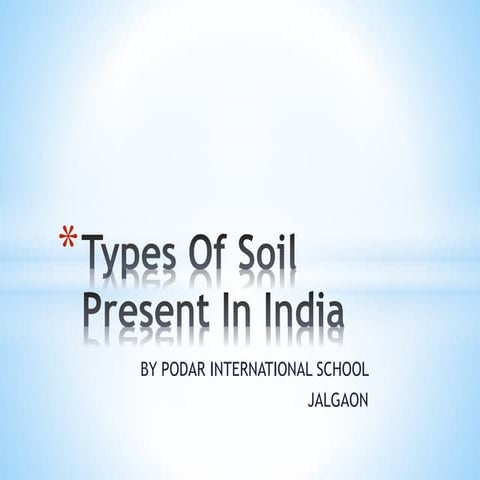 Soil present in india 