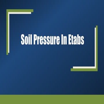 Soil pressure in etabs