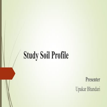 Study Soil profile ppt
