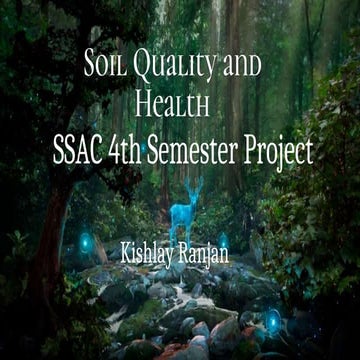 Soil quality and health  soil science (ssac)