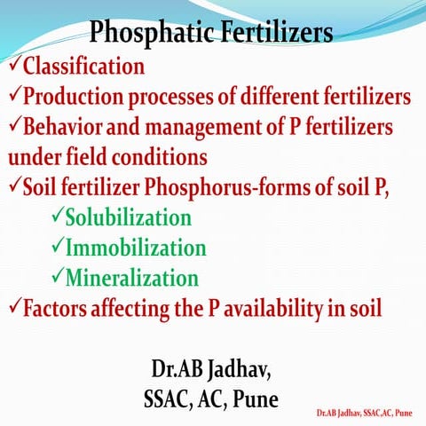 Soils 502 lecture no 18 22 phosphorus
