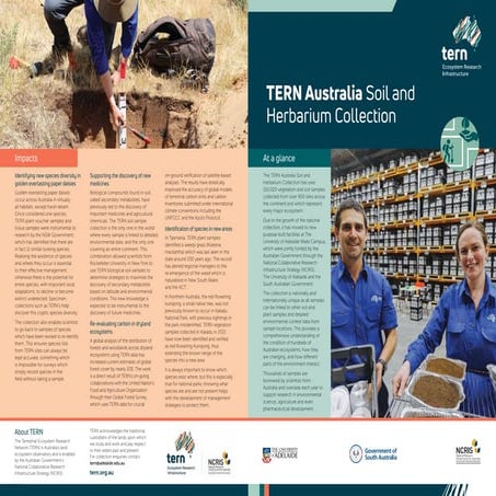 TERN Australia Soil & Herbarium Collection Brochure