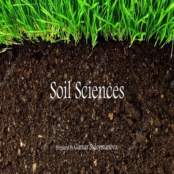 Soil sciences
