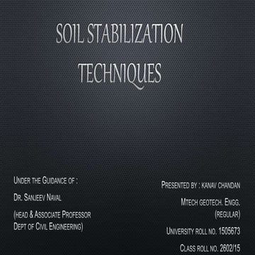Soil Stabilization Techniques