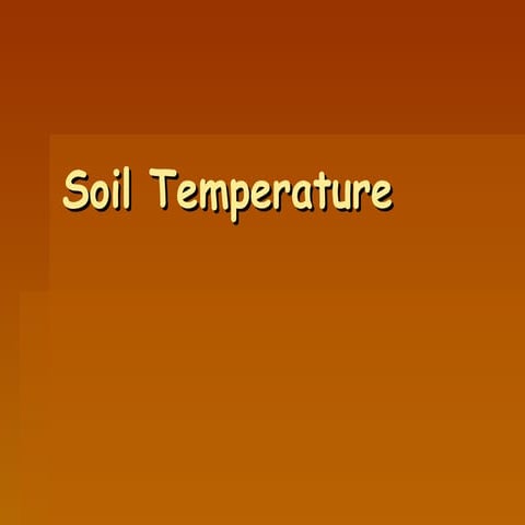 Soil temperature