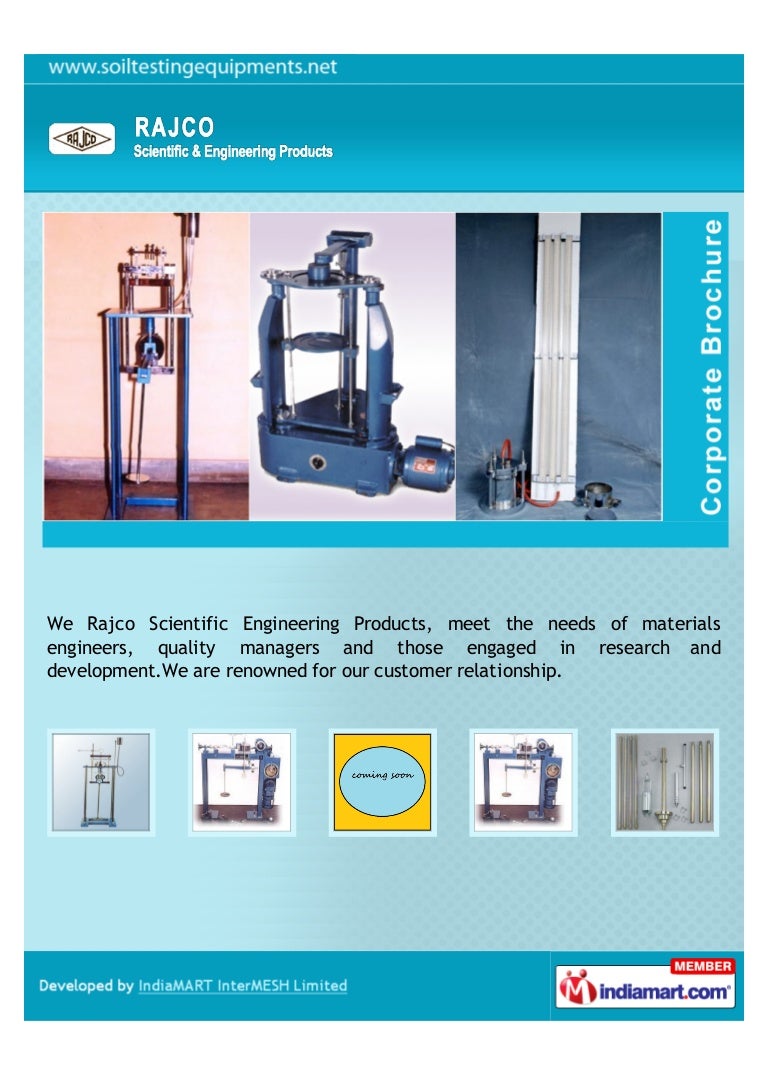 Soil Testing Equipments, Delhi, Material Testing Equipments