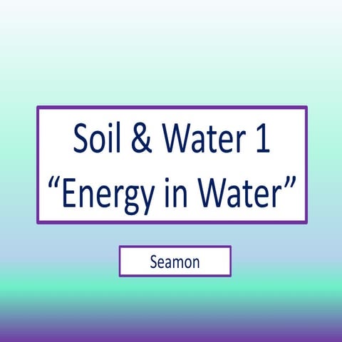 Soil and Water 1 notes