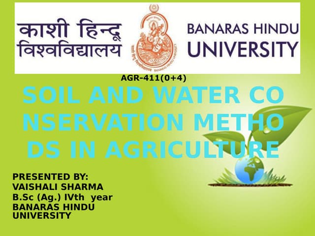 Soil water conservation methods in agriculture