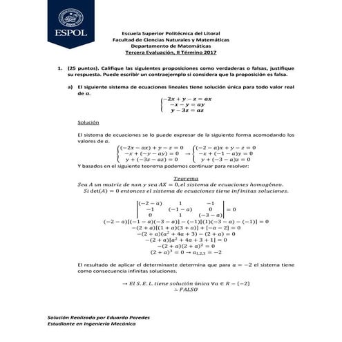 Solución Examen de Mejoramiento II Término 2017