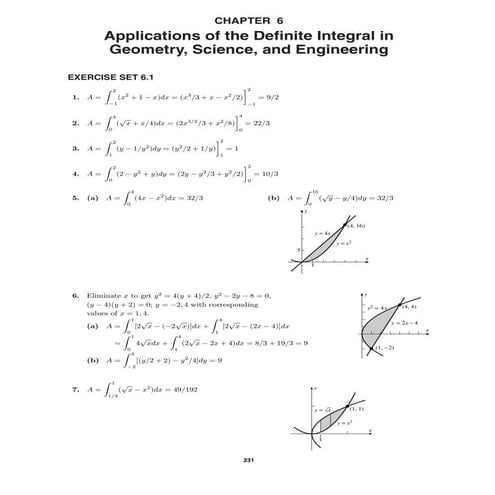 Solution Manual : Chapter - 06 Application of the Definite Integral in Geomet...