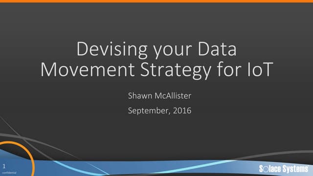 Devising Your Data Movement Strategy for IoT