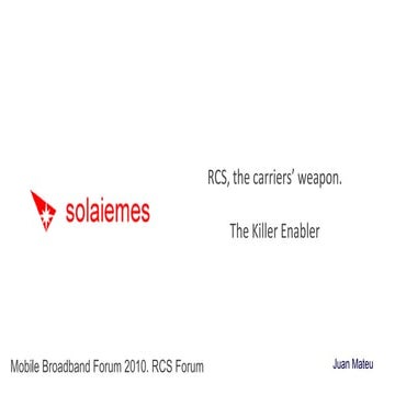 RCS, the carriers' weapon. The Killer Enabler.