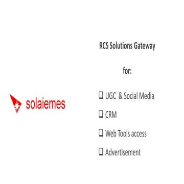 Solaiemes RCS Solution Gateway