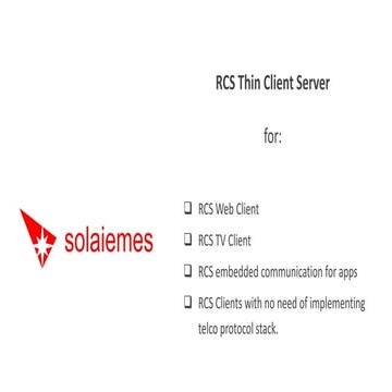 RCS Thin Client Server (by Solaiemes)
