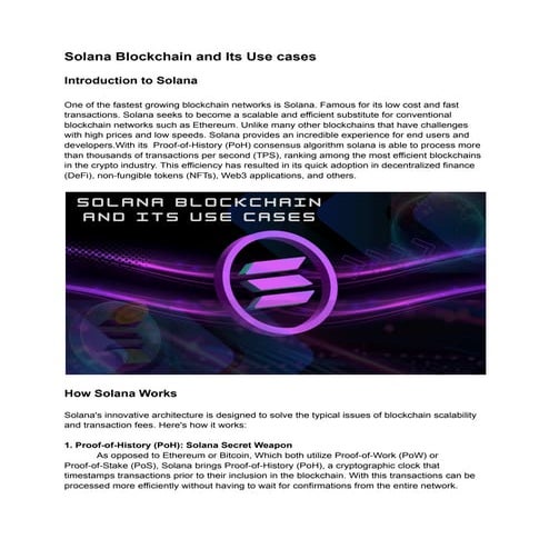 Solana Blockchain and It's Use cases.pdf