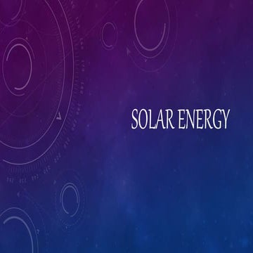 Solar Energy Presentation