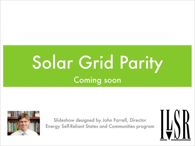 Solar Grid Parity 101