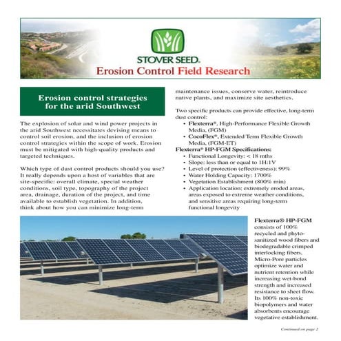 Hydroseeding for erosion control | PDF