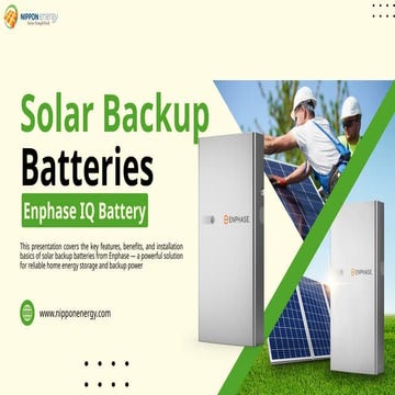 Solar Backup Batteries – Enphase IQ Battery | PPTX
