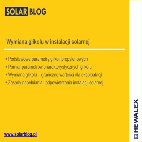Wymiana glikolu w instalacji solarnej