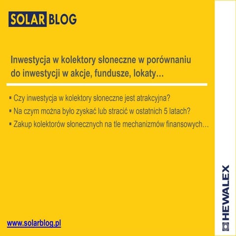 Opłacalność kolektorów słonecznych