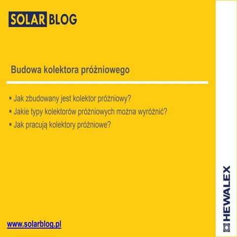 Budowa próżniowego kolektora słonecznego