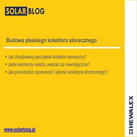 Budowa płaskiego kolektora słonecznego