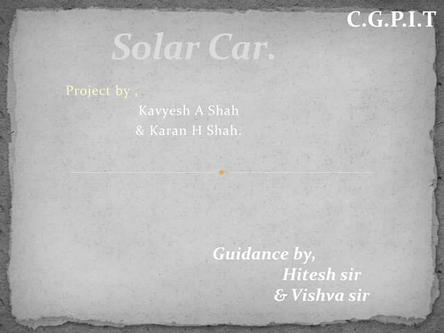 Solar car 