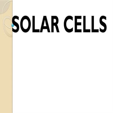 Solar Cell Pptx Pptx