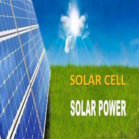 Solar Cell : Working Principle